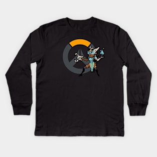 Overwatch - 16-Bit Symmetra W/ Logo Kids Long Sleeve T-Shirt